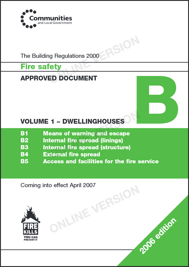 Approved Document Part B Dwellings Front